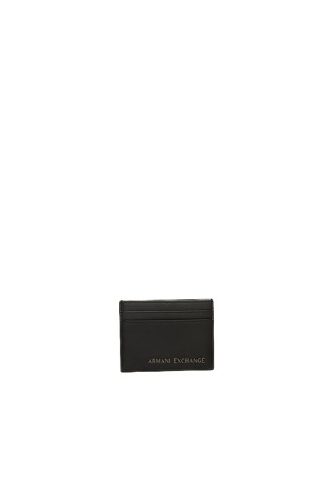 black logo card holder ARMANI EXCHANGE | XM000169AF11925-UC001